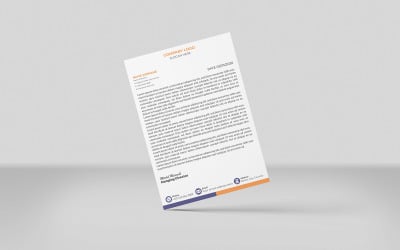 Kreativt brevpapper i 2 färger Företagsbrevpapper Identitetsmall Design Minimal Style