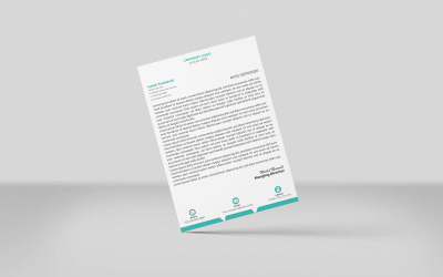 nero colori verde acqua carta intestata creativa carta intestata aziendale modello di identità design stile minimale