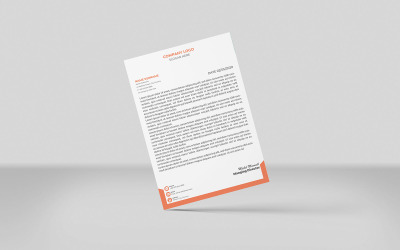 orange schwarz Farben 2 Kreative Briefkopf Corporate Briefkopf Vorlage Design