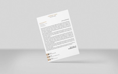Schwarzbraune Farben 2 Kreativer Briefkopf Firmenbriefkopf Identitätsvorlage Design Minimal Style