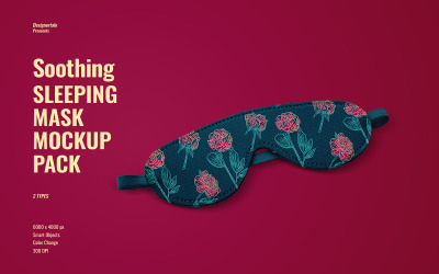 Yatıştırıcı Uyku Maskesi Mockup Seti