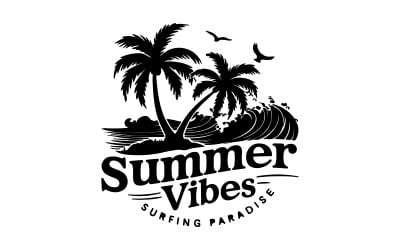 Beach vector art style illustration