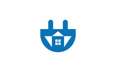 House Plug Logo Design Template