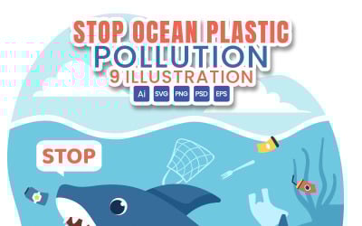 9 Stop Ocean Plastic Pollution Illustration