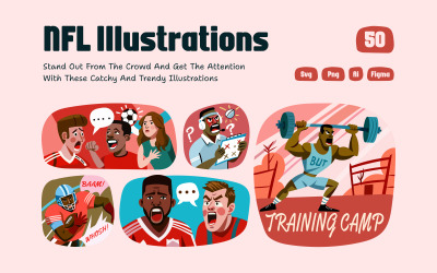 Illustrazioni vettoriali NFL di Sports Illustrated