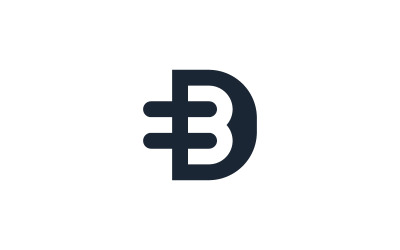 Letter BD Plug Logo Design Template