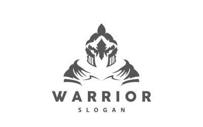 Logo Spartano Vettore Guerriero Cavaliere Soldato V7
