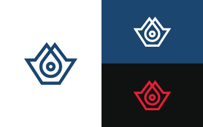 Písmeno M Drop Pin Logo šablona
