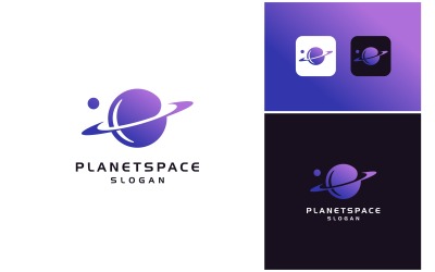 Planet yttre rymden Planetariska logotyp