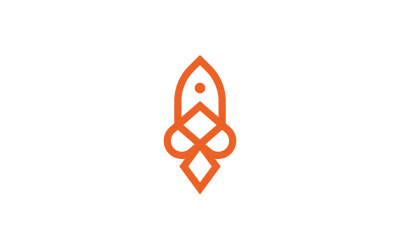 Rocket Love Logo Design Template