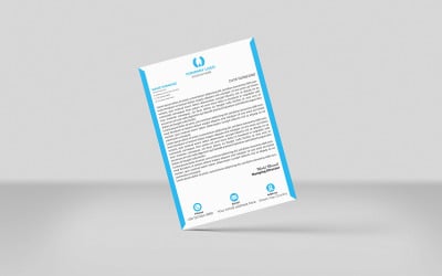 Colors Cyan Creative Letterhead Corporate Letterhead Identity Template Design Minimal Style