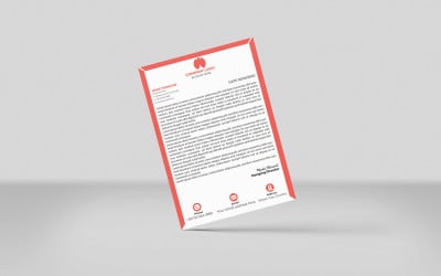 Colors Orange Creative Letterhead Corporate Letterhead Identity Template Design Minimal Style