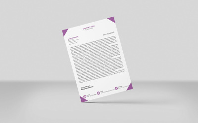 Creatief briefpapier Indigo kleuren Corporate briefpapier identiteit sjabloon ontwerp Minimalistische stijl