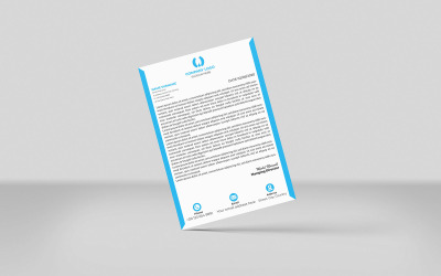 Färger Cyan Kreativt Brevpapper Företag Brevpapper Identitet Mall Design Minimal Style