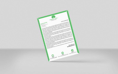 Färger grönt Kreativt brevpapper Företagsbrevpappersidentitetsmall