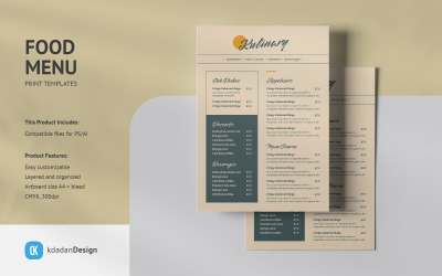 Food Menu Design Templates Vol 08