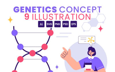 9 Illustrazione del concetto di scienza genetica