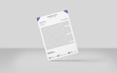 Kreatywny papier firmowy granatowy Kolory Papier firmowy korporacyjny Szablon identyfikacji Projekt Minimalistyczny styl