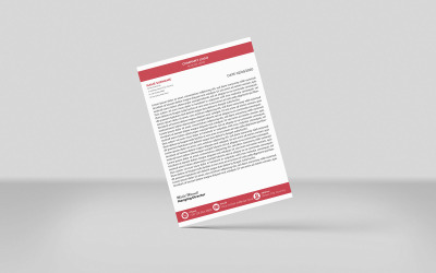 Kreatywny papier firmowy w kolorze bordowym Korporacyjny papier firmowy Szablon identyfikacji wizualnej Projekt Minimalistyczny styl