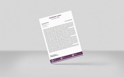 Lila färger kreativa brevpapper företags brevhuvud identitetsmall