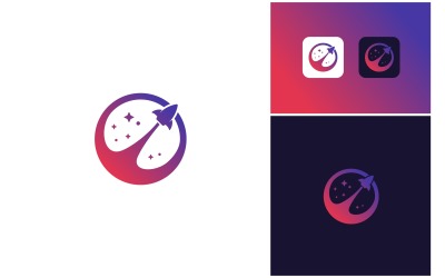 Logotyp för raketrymdskeppsuppskjutning