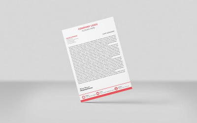 Modello di identità aziendale per carta intestata creativa con colori arancioni