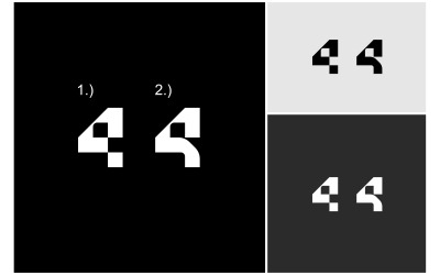 Nummer 4 Futuristic Font Logotyp