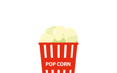 Popcorn food design icon, web corn box snack