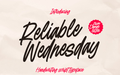 Reliable Wednesday handwriting script