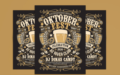 Szablon ulotki na wydarzenie Oktoberfest