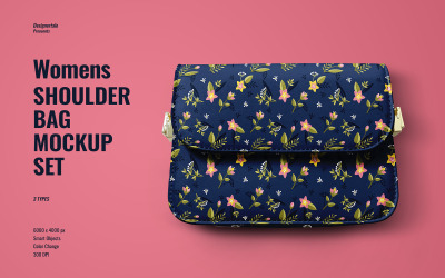 Vrouwen Schoudertas Mockup Set