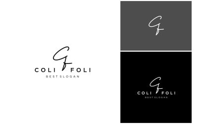 Buchstabe CF Signatur-Schriftart-Logo