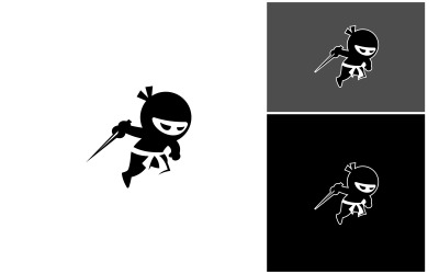 Logo ilustracyjne akcji ninja