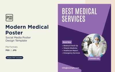 Modèle de conception d&amp;#39;affiche médicale 08