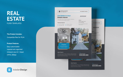 Modèles de conception de prospectus immobiliers Vol 132