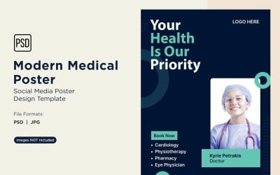 Modello di progettazione di poster medico 02