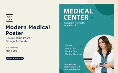 Modello di progettazione di poster medico 03