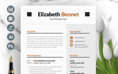 Nowoczesny minimalistyczny projekt CV