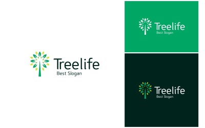 Träd våren blad enkel logotyp