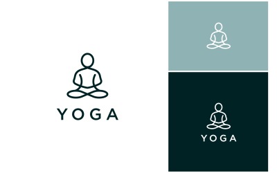 Yoga Zen Meditation Line Logotyp
