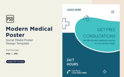 Medizinische Poster-Design-Vorlage 51