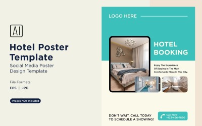 Modello di progettazione del poster di marketing alberghiero 26