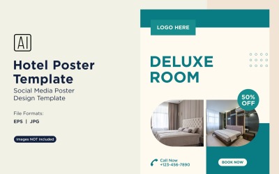 Modello di progettazione di poster di marketing alberghiero 07