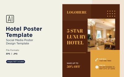 Modello di progettazione di poster di marketing alberghiero 11