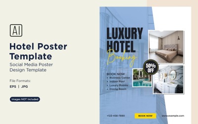 Modello di progettazione di poster di marketing alberghiero 17