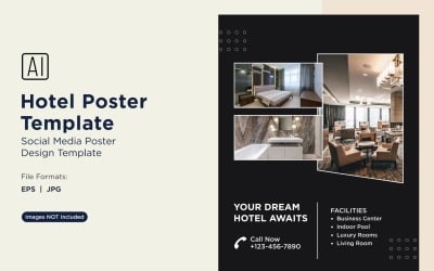 Modello di progettazione di poster di marketing alberghiero 18