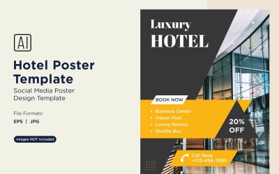 Modello di progettazione di poster di marketing alberghiero 19