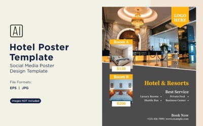 Modello di progettazione di poster di marketing alberghiero 20