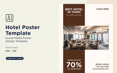Modello di progettazione di poster di marketing alberghiero 21