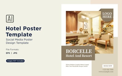 Modello di progettazione di poster di marketing alberghiero 23